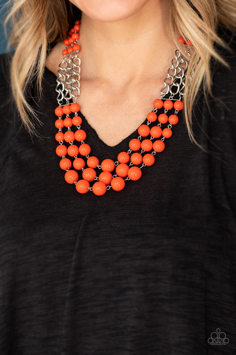Paparazzi ♥ A La Vogue - Orange ♥  Necklace