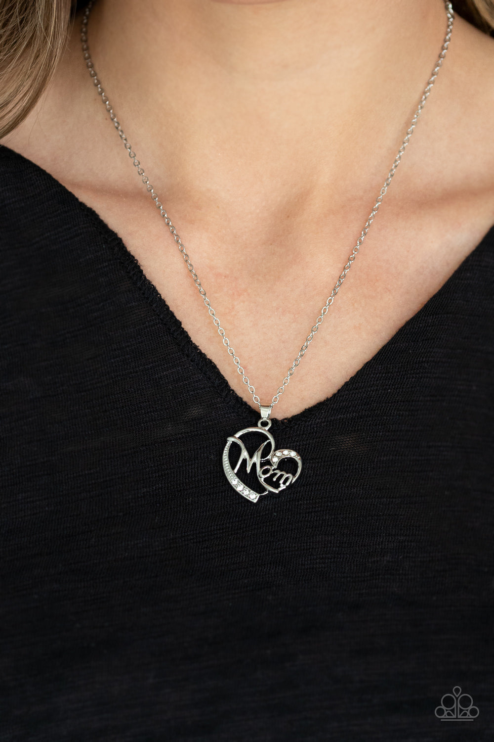 Paparazzi ♥ Mom Moments - White ♥  Necklace