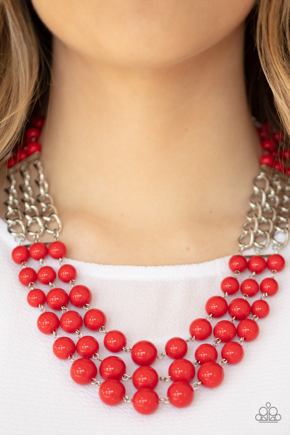 Paparazzi ♥ A La Vogue - Red ♥  Necklace