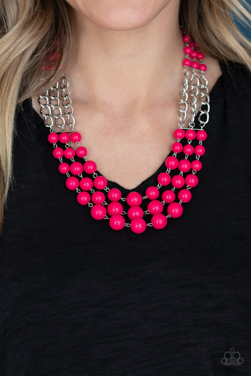 Paparazzi ♥ A La Vogue - Pink ♥  Necklace