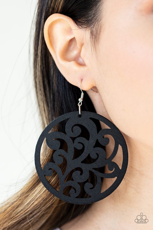 Paparazzi ♥ Fresh Off The Vine - Black ♥ Earrings