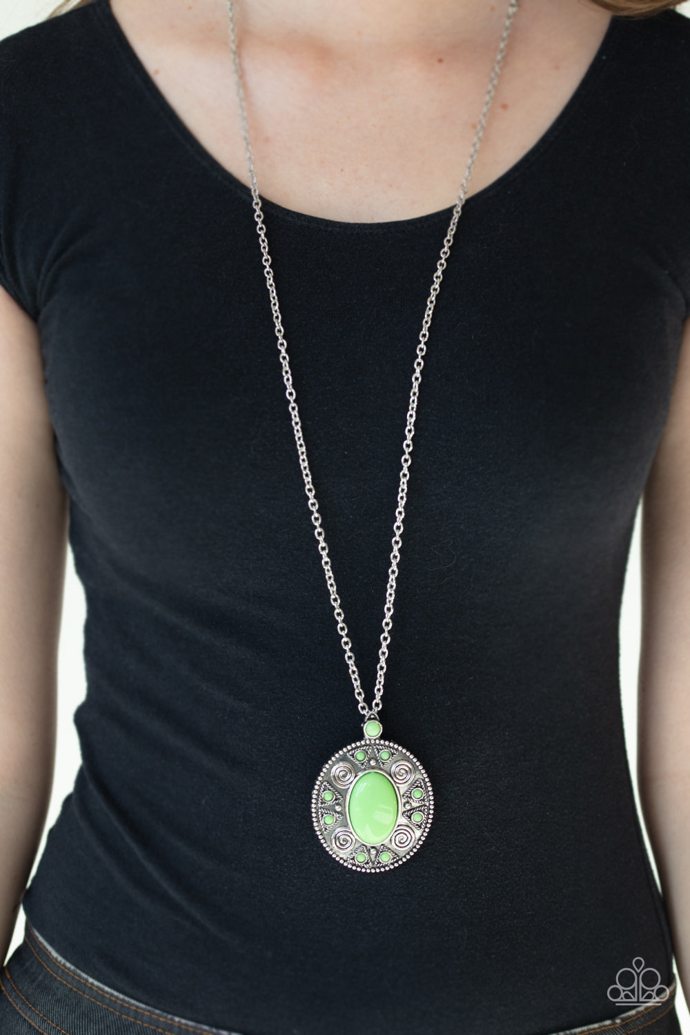 Paparazzi ♥ Sunset Sensation - Green ♥  Necklace