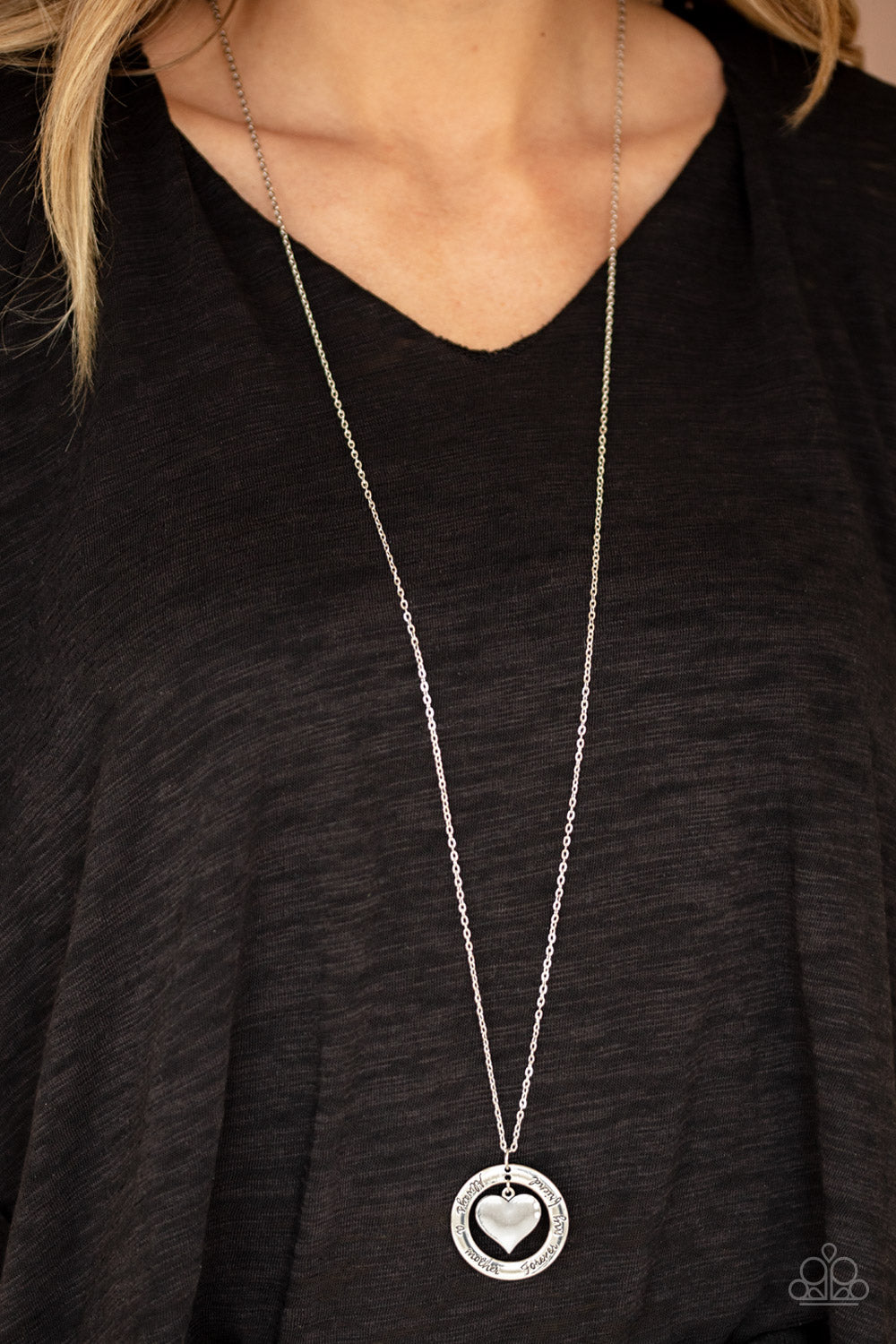 Paparazzi ♥ Always A Mother, Forever My Friend - White ♥  Necklace