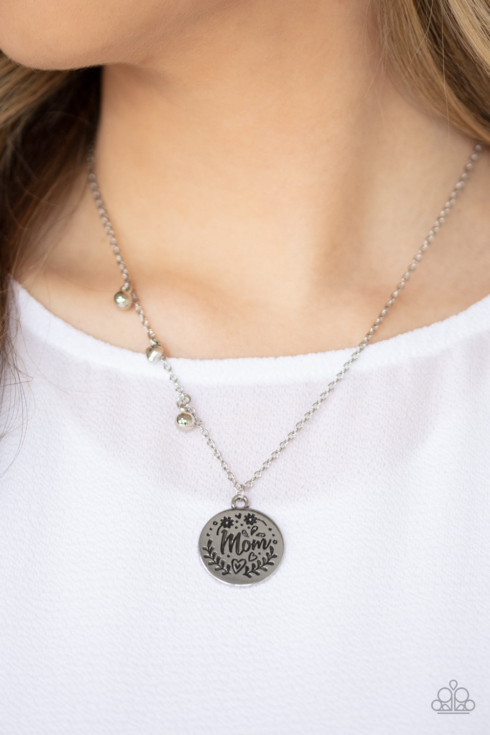 Paparazzi ♥ Mom Mantra - Silver ♥  Necklace