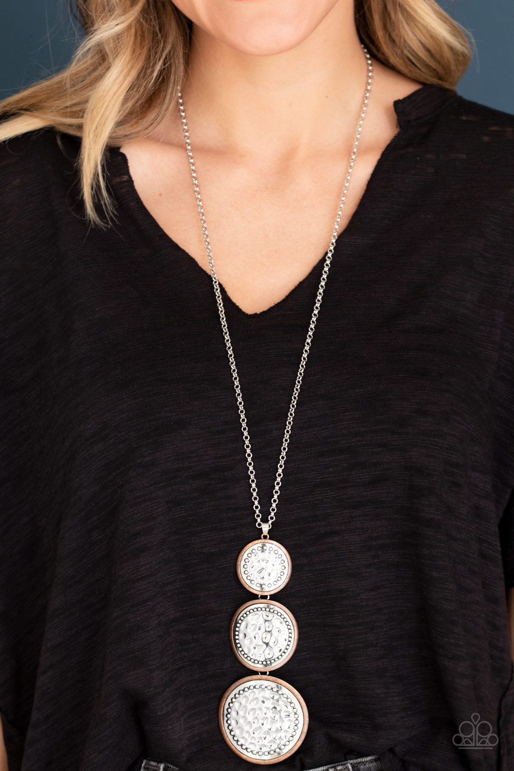 Paparazzi ♥ Buckle Down - Copper ♥  Necklace