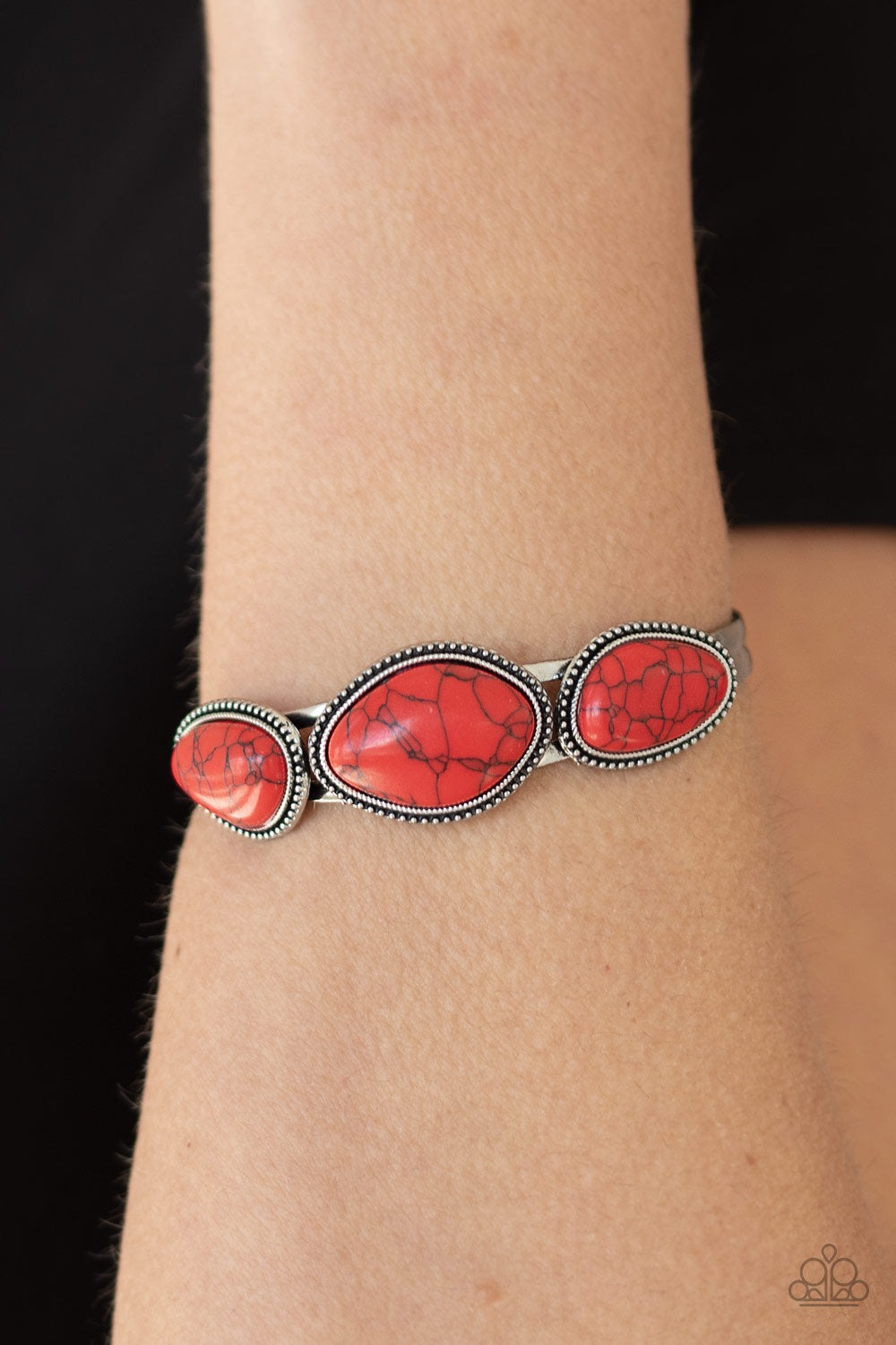 Paparazzi ♥ Stone Solace - Red ♥  Bracelet