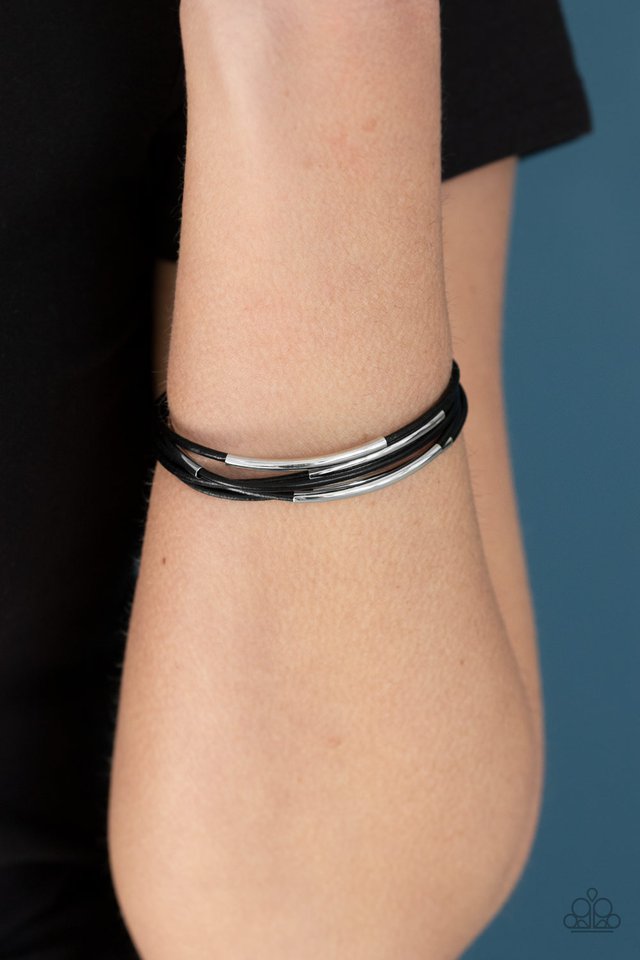 Paparazzi ♥ Power CORD - Black ♥ Bracelet
