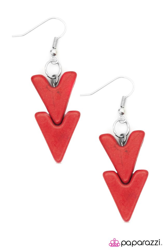 Paparazzi ♥ The Way the Wind Blows - Red ♥ Earrings