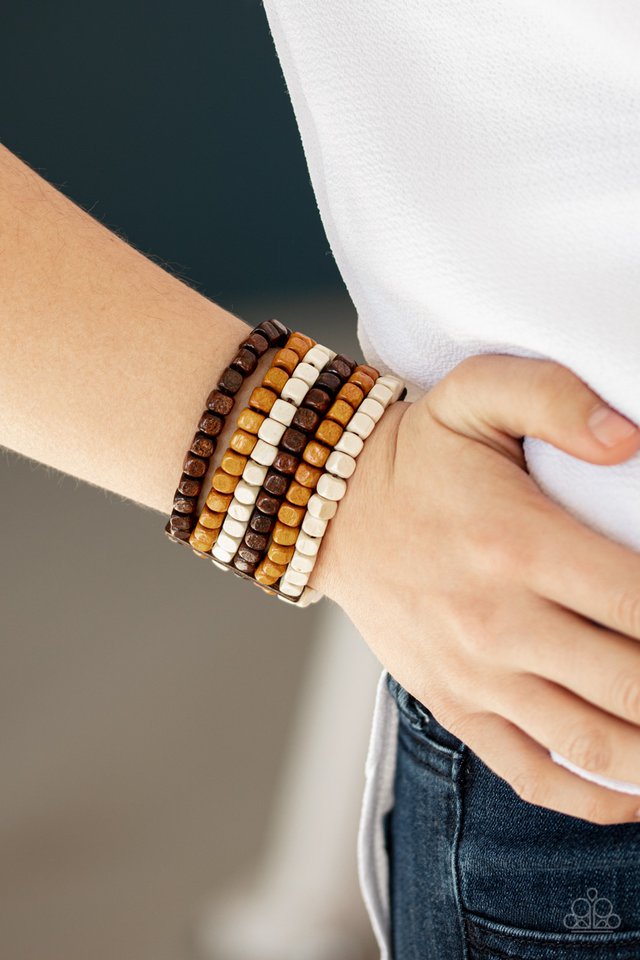 Paparazzi ♥ Tropical Tundra - Brown ♥ Bracelet