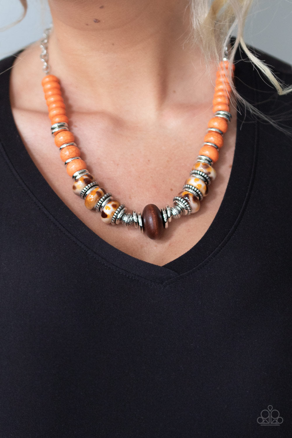 Paparazzi ♥ Desert Tranquility - Orange ♥  Necklace
