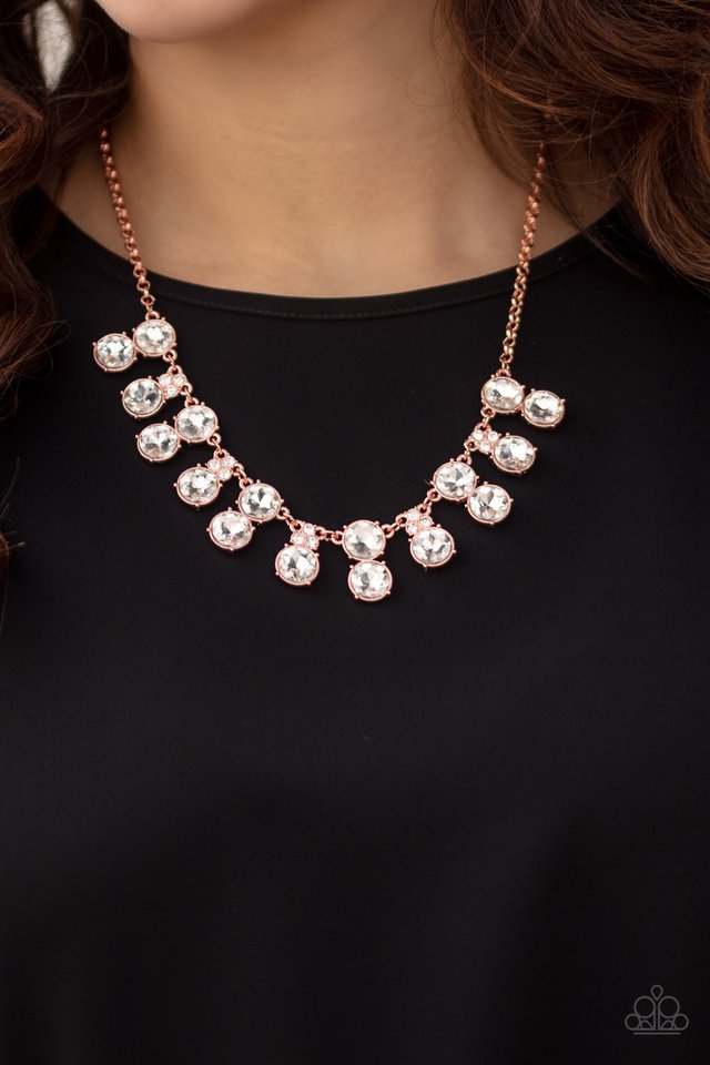 Paparazzi ♥ Top Dollar Twinkle - Copper ♥ Necklace