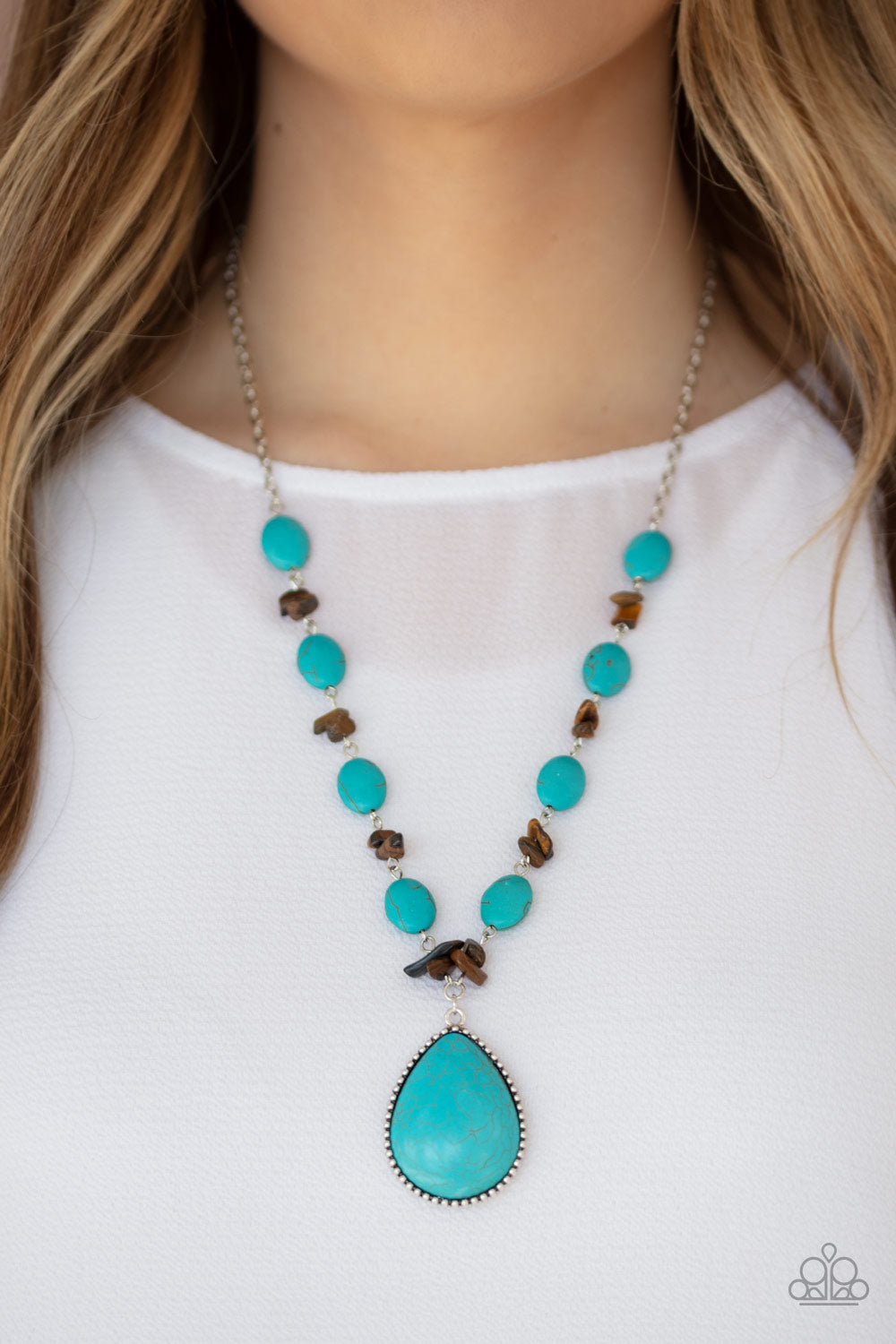 Paparazzi ♥ Desert Diva - Blue ♥  Necklace