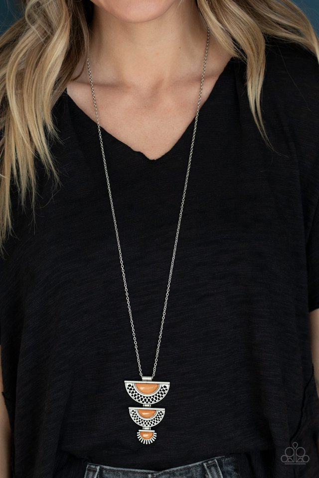 Paparazzi ♥ Serene Sheen - Orange ♥ Necklace