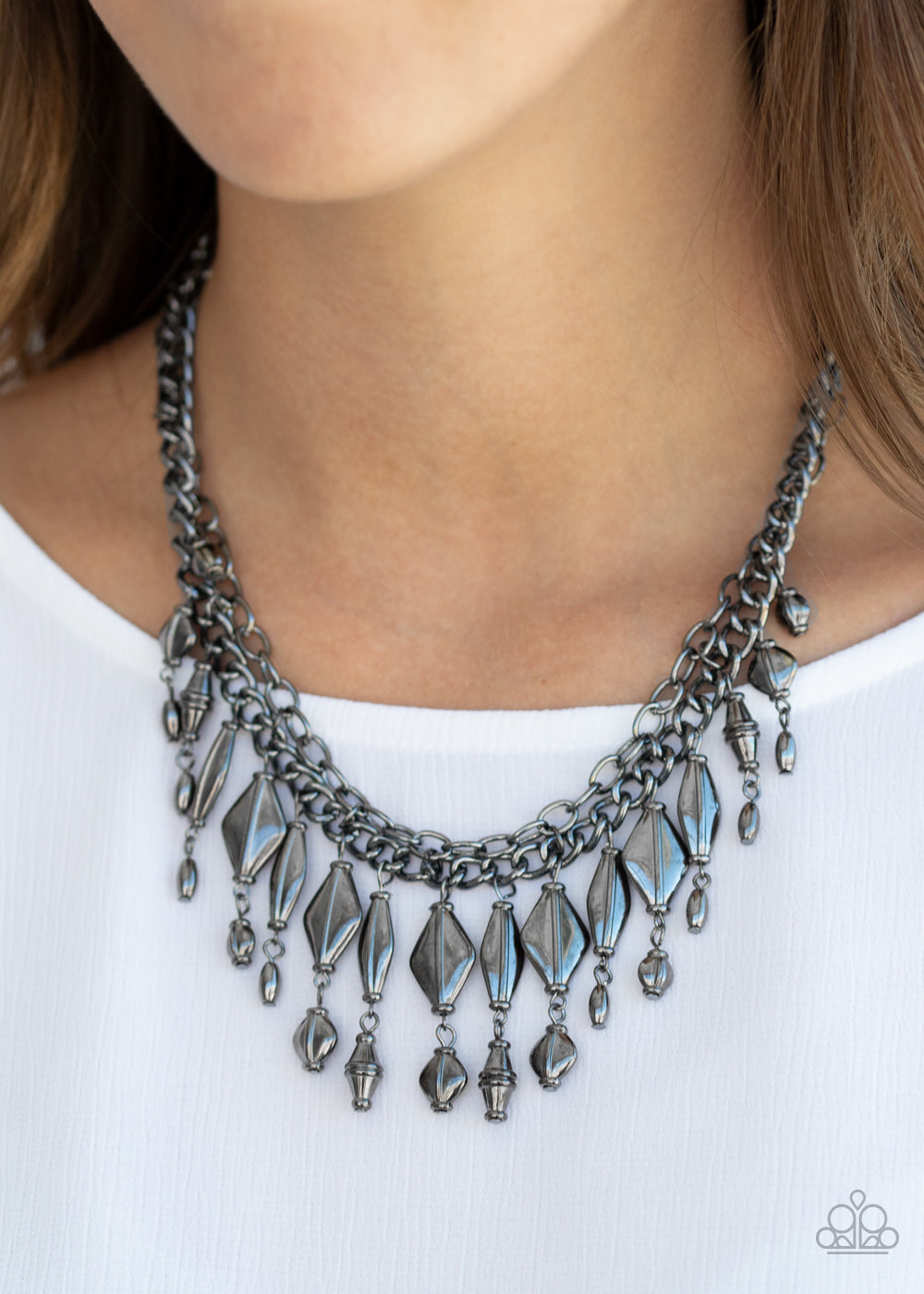 Paparazzi ♥ Trinket Trade - Black ♥  Necklace