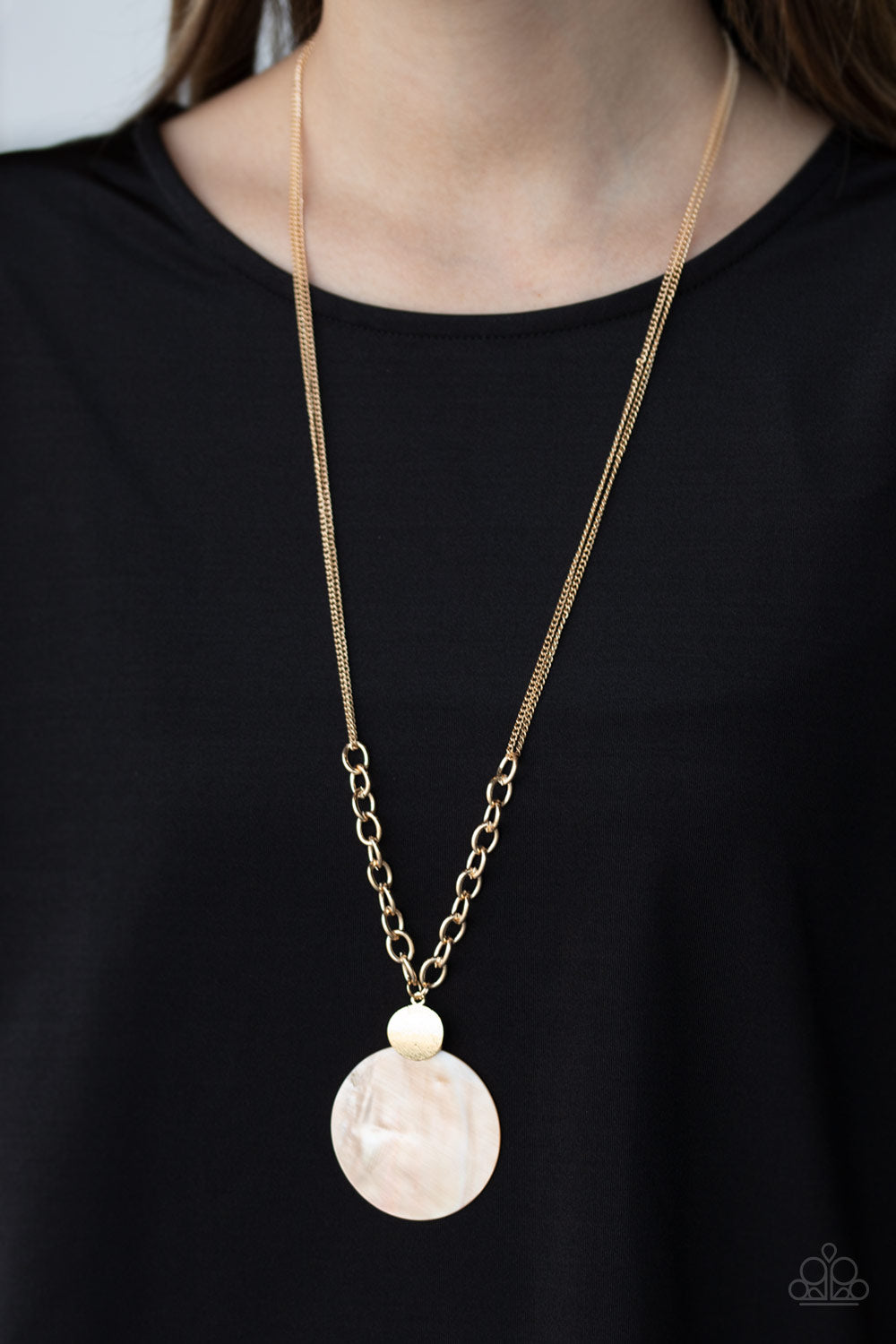 Paparazzi ♥ A Top-SHELLer - Gold ♥  Necklace