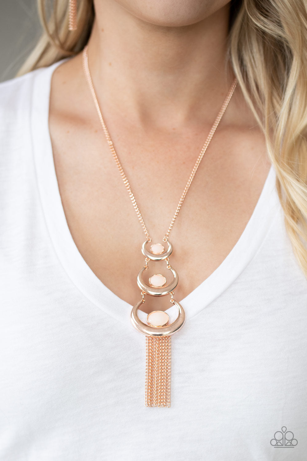 Paparazzi ♥ As MOON As I Can - Rose Gold ♥  Necklace