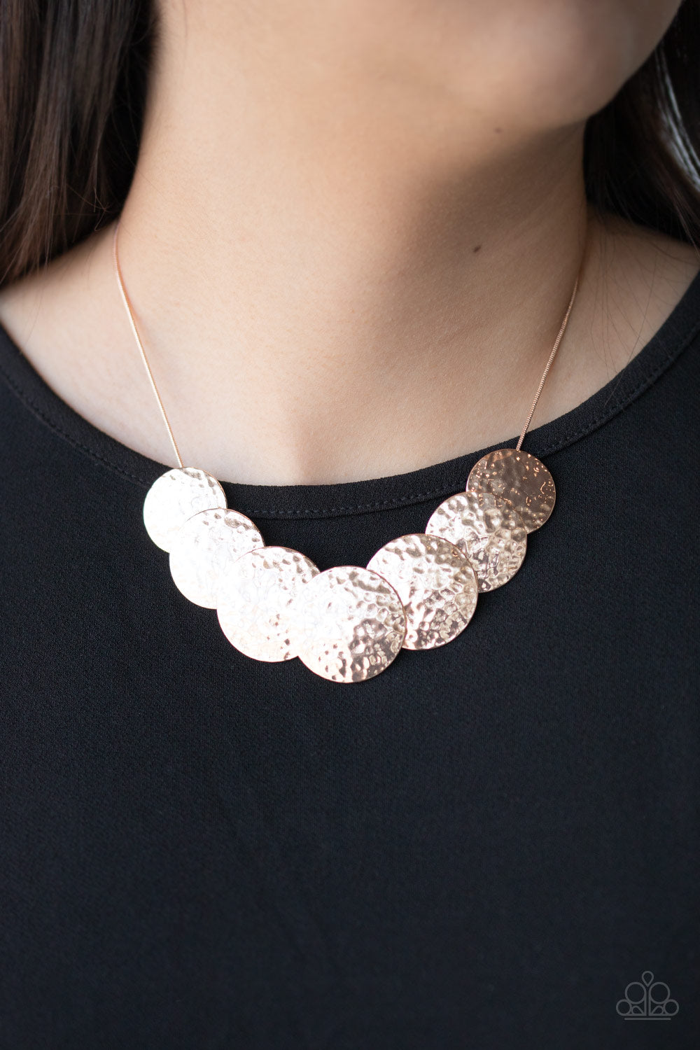 Paparazzi ♥ RADIAL Waves - Rose Gold ♥  Necklace