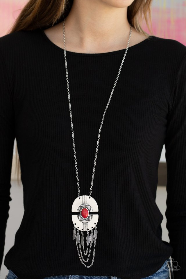 Paparazzi ♥ Desert Culture - Red ♥ Necklace