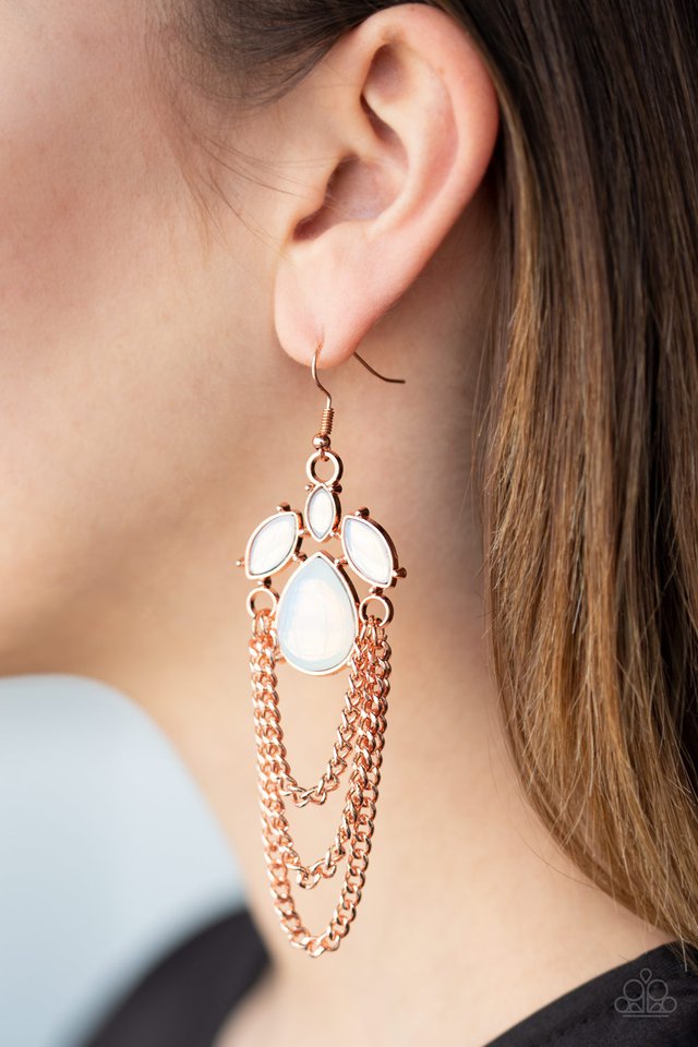 Paparazzi ♥ Opalescence Essence - Copper ♥ Earrings
