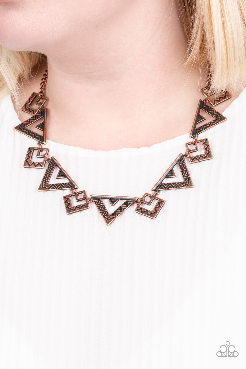 Paparazzi ♥ Giza Goals - Copper ♥  Necklace