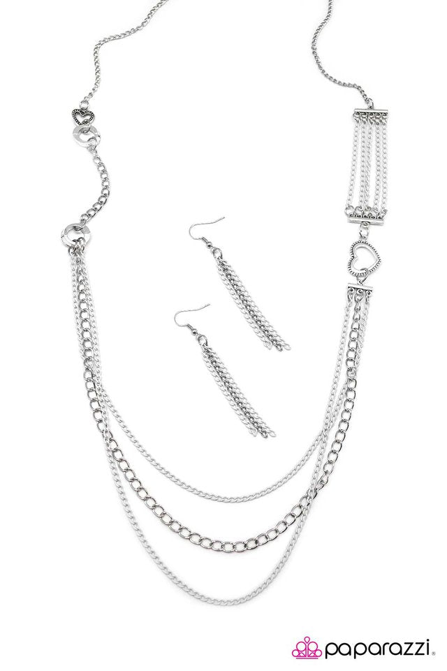 Paparazzi ♥ Head Over Heels - White ♥ Necklace