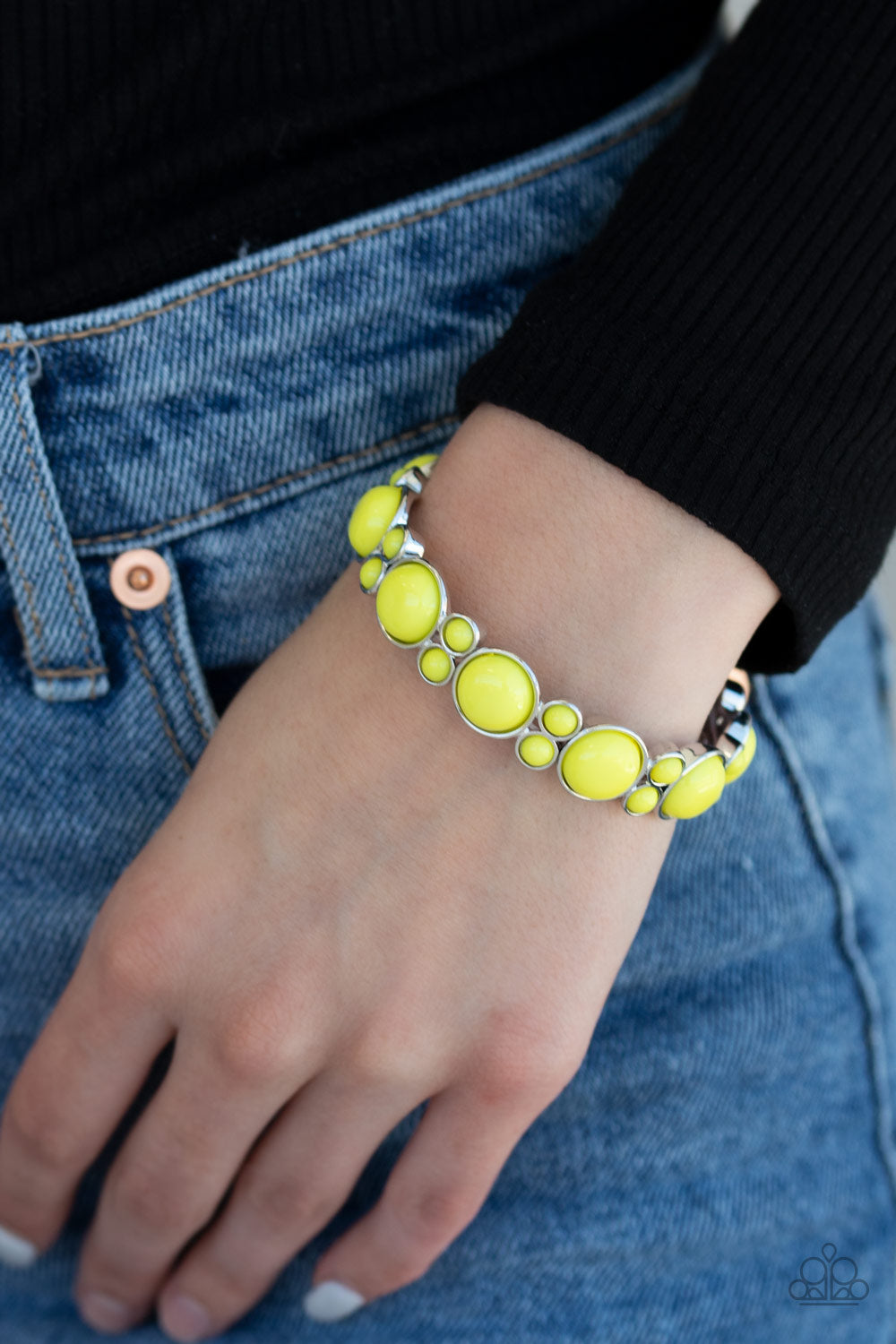 Paparazzi ♥ Bubbly Belle - Yellow ♥  Bracelet