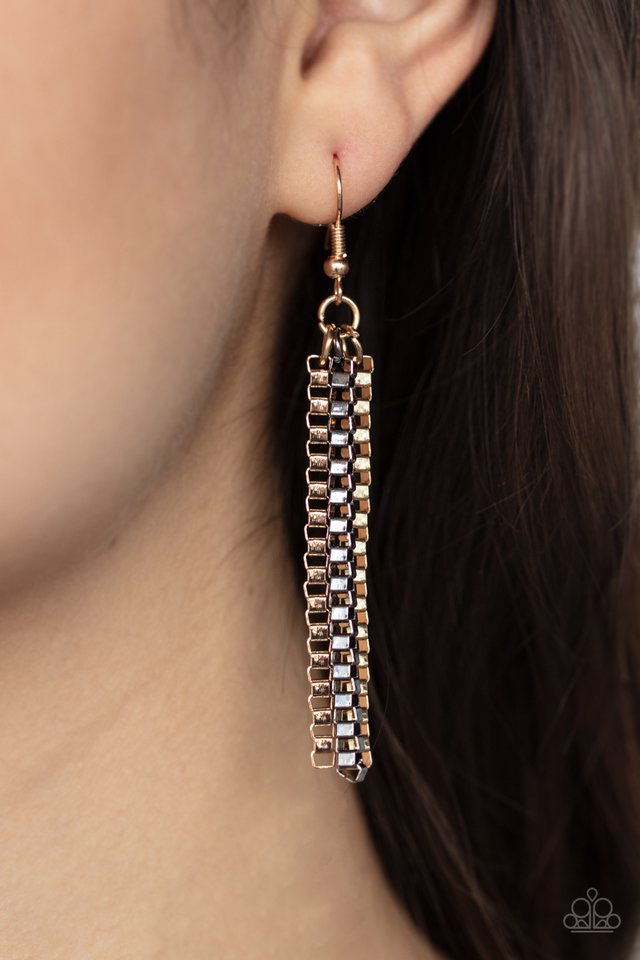 Paparazzi ♥ Beat Box Queen - Gold ♥ Necklace