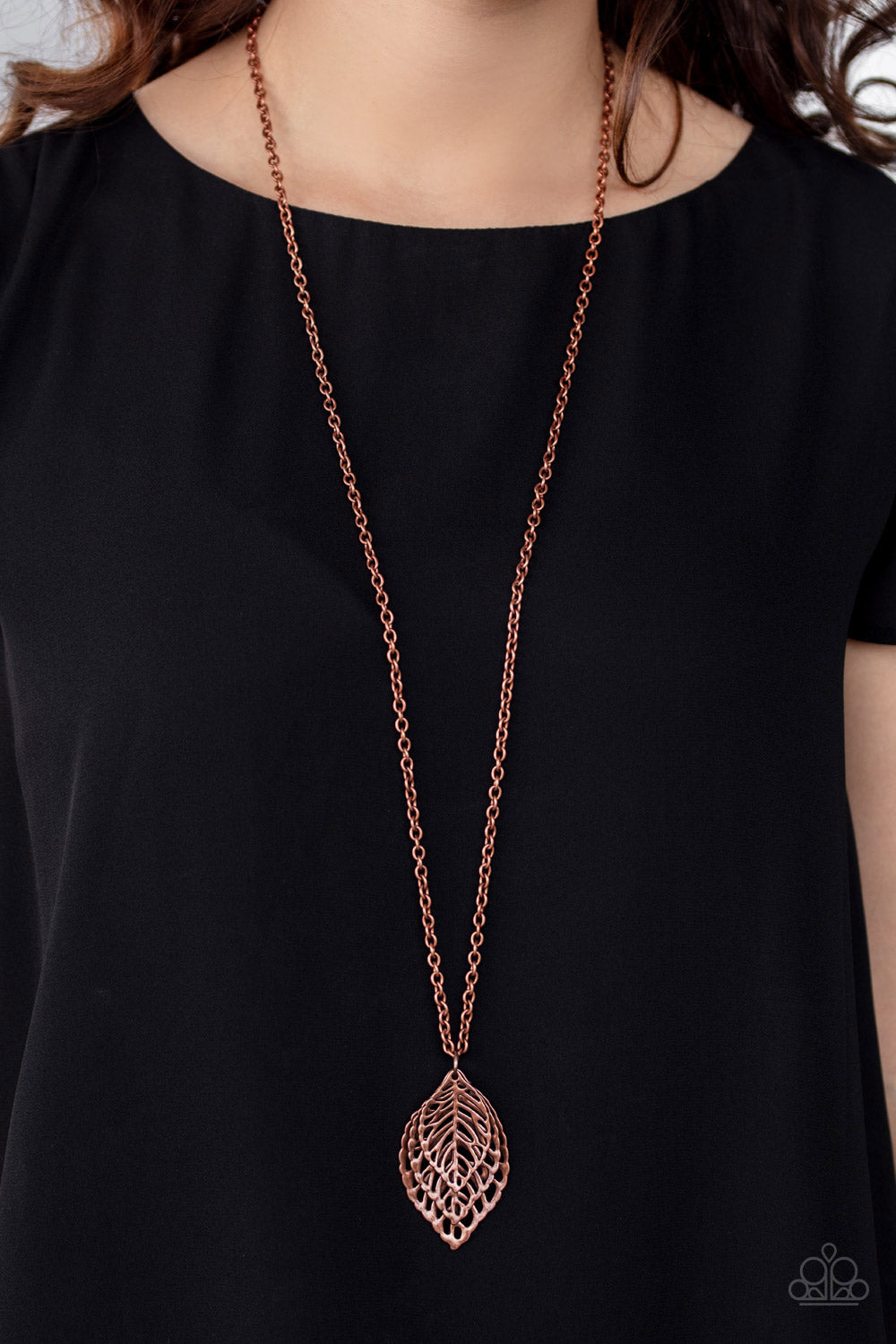 Paparazzi ♥ Just Be-LEAF - Copper ♥  Necklace