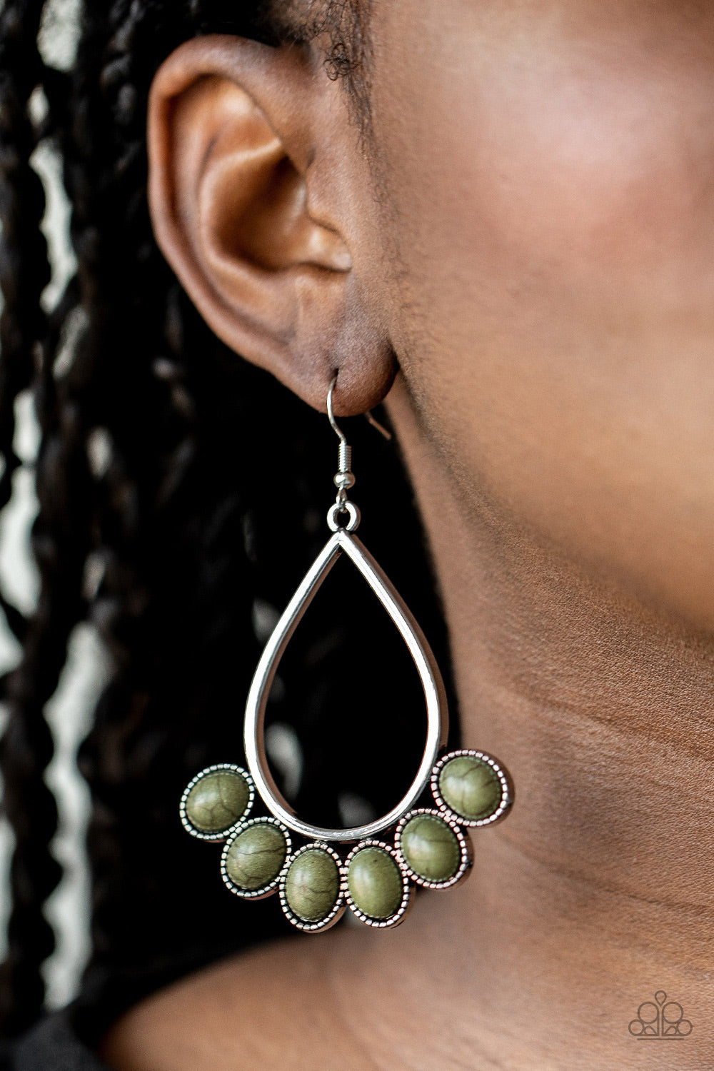 Paparazzi ♥ Stone Sky - Green ♥  Earrings
