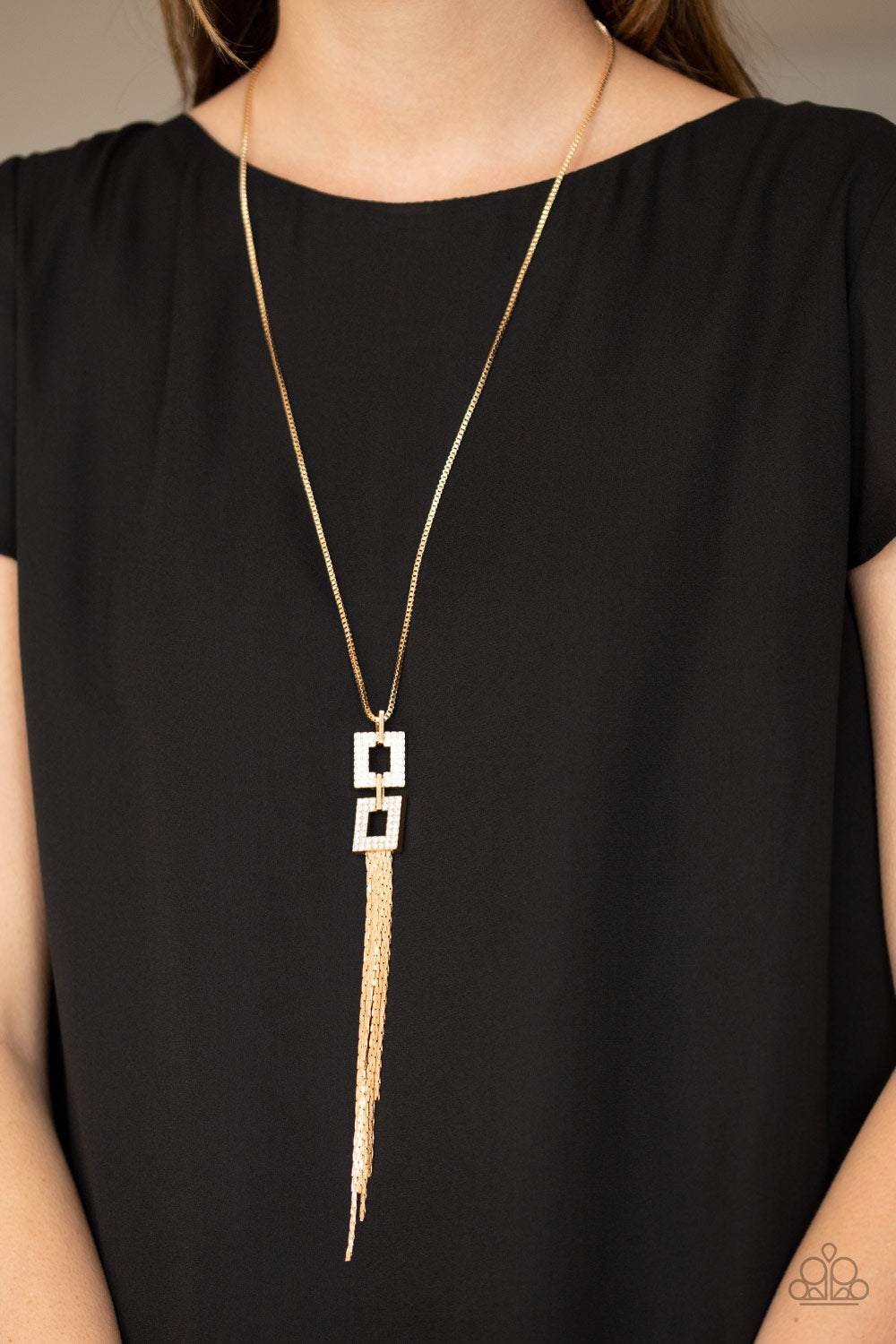 Paparazzi ♥ Times Square Stunner - Gold ♥  Necklace