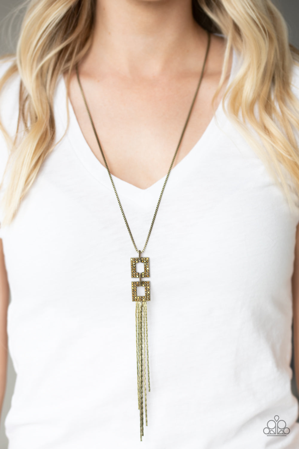 Paparazzi ♥ Times Square Stunner - Brass ♥  Necklace
