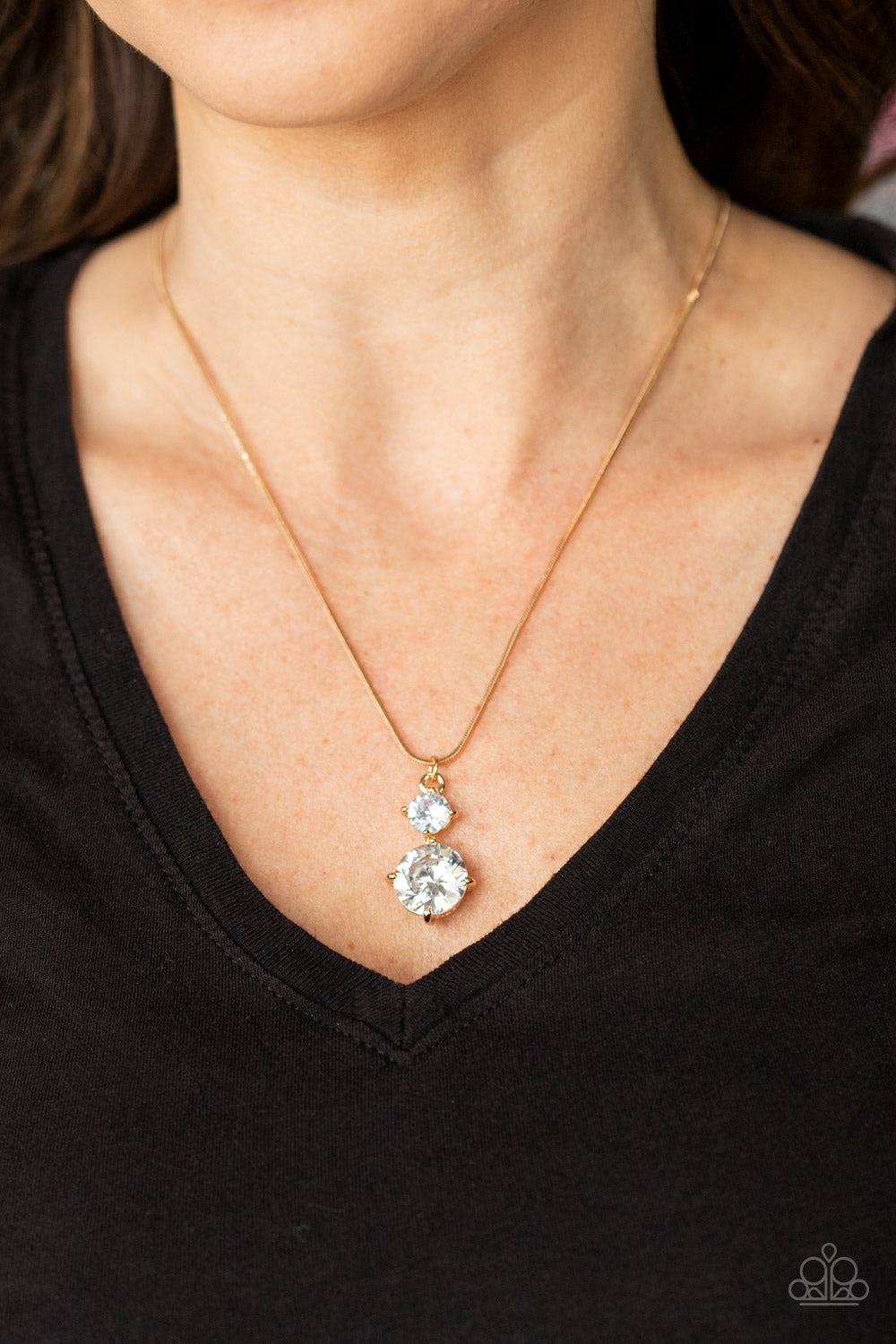 Paparazzi ♥ Top Dollar Diva - Gold ♥  Necklace