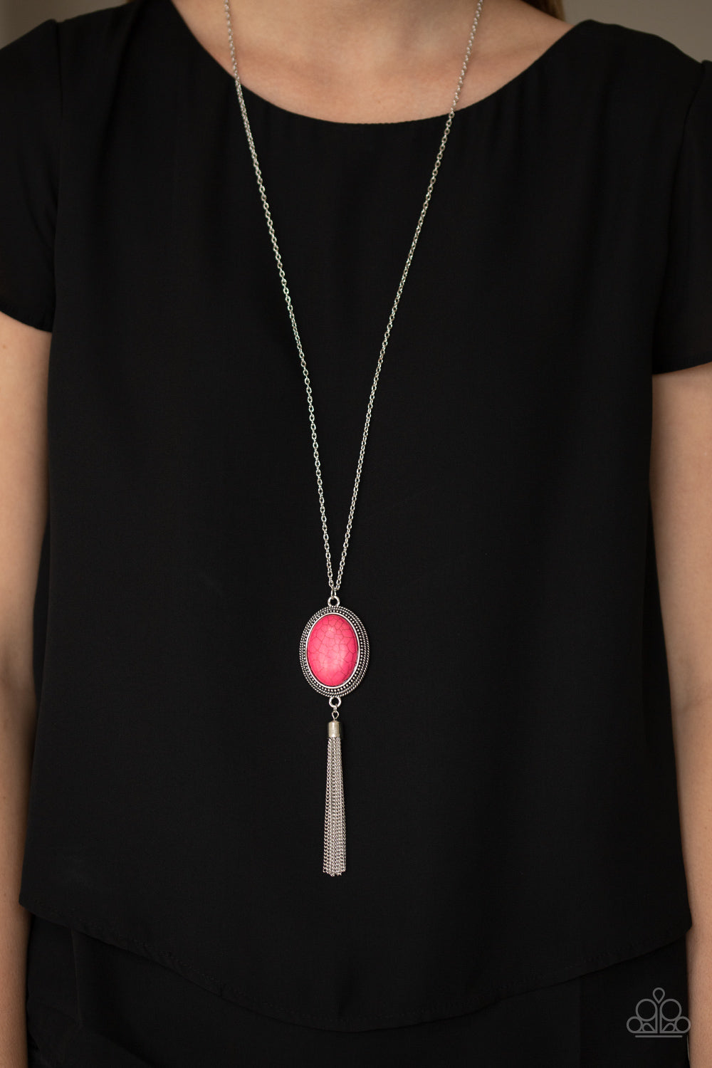 Paparazzi ♥ Nomadic Dramatics - Pink ♥  Necklace