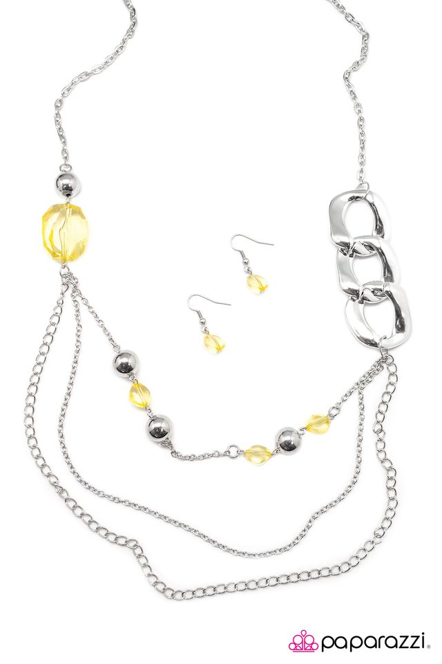 Paparazzi ♥ May I Suggest... - Yellow ♥ Necklace