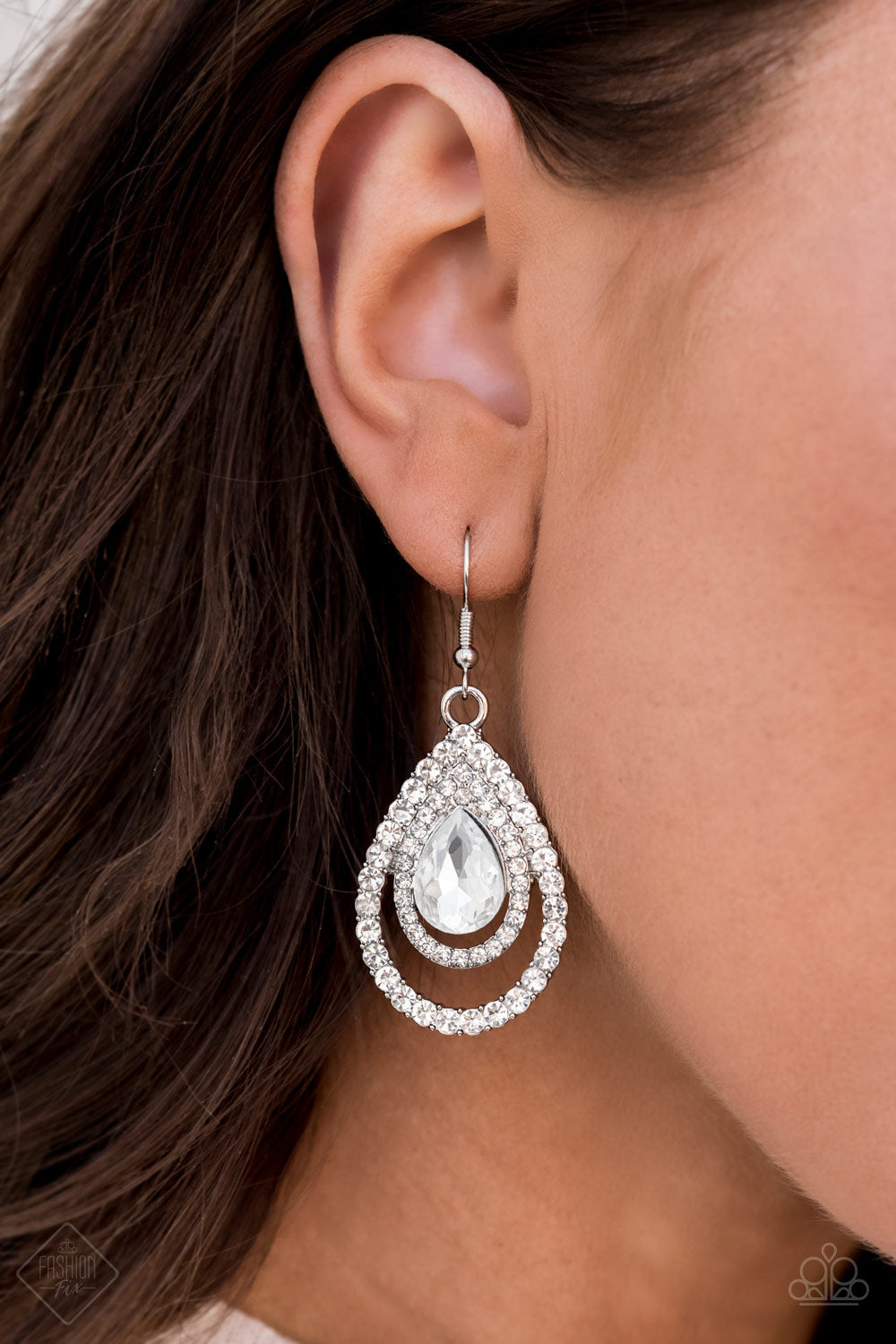 Paparazzi ♥ So The Story GLOWS - White ♥  Earrings
