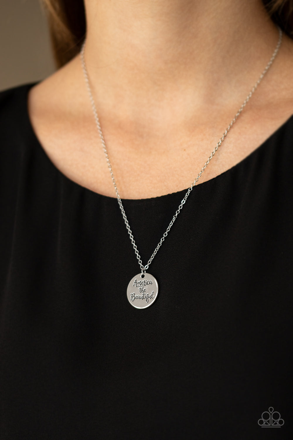 Paparazzi ♥ America The Beautiful - Silver ♥  Necklace