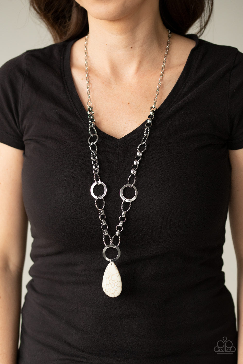 Paparazzi ♥ Recycled Refinement - White ♥  Necklace