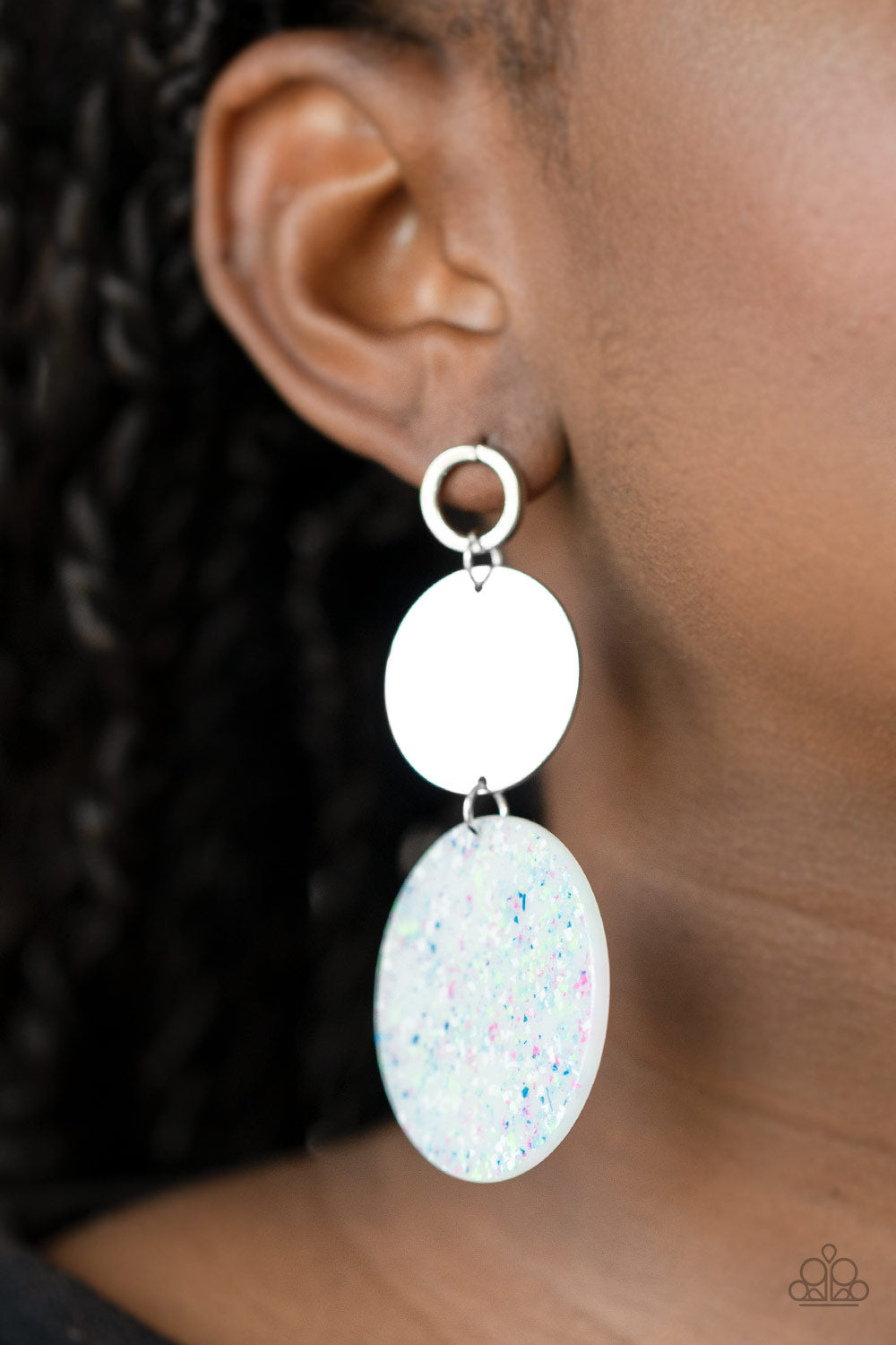 Paparazzi ♥ Beach Day Glow - Blue ♥  Post Earrings