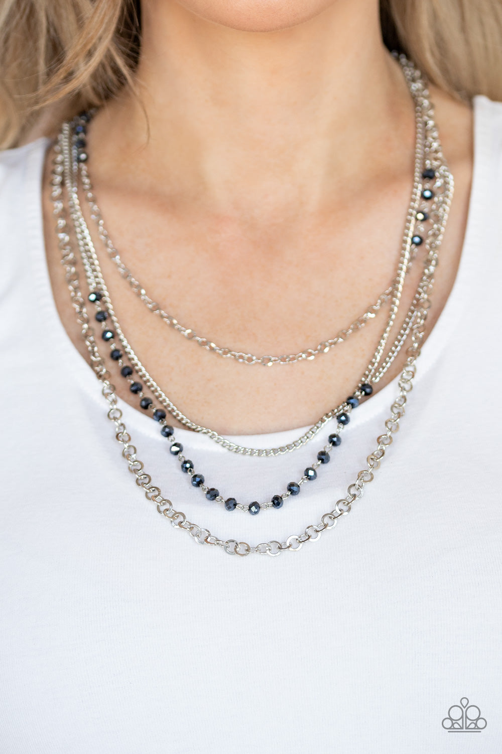 Paparazzi ♥ Flickering Lights - Blue ♥  Necklace