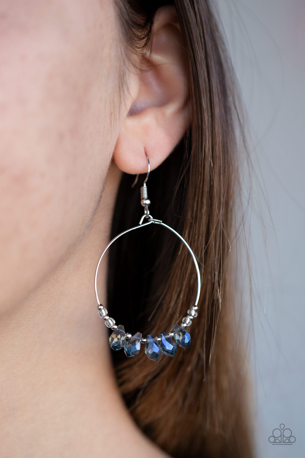 Paparazzi ♥ Holographic Hoops - Blue ♥  Earrings