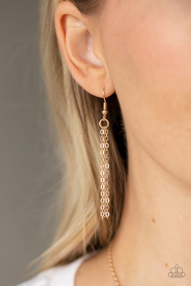 Paparazzi ♥ Land Of The Free - Gold ♥ Necklace