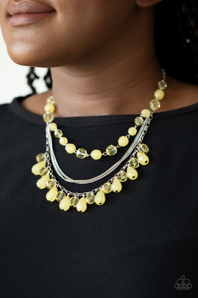 Paparazzi ♥ Awe-Inspiring Iridescence - Yellow ♥ Necklace