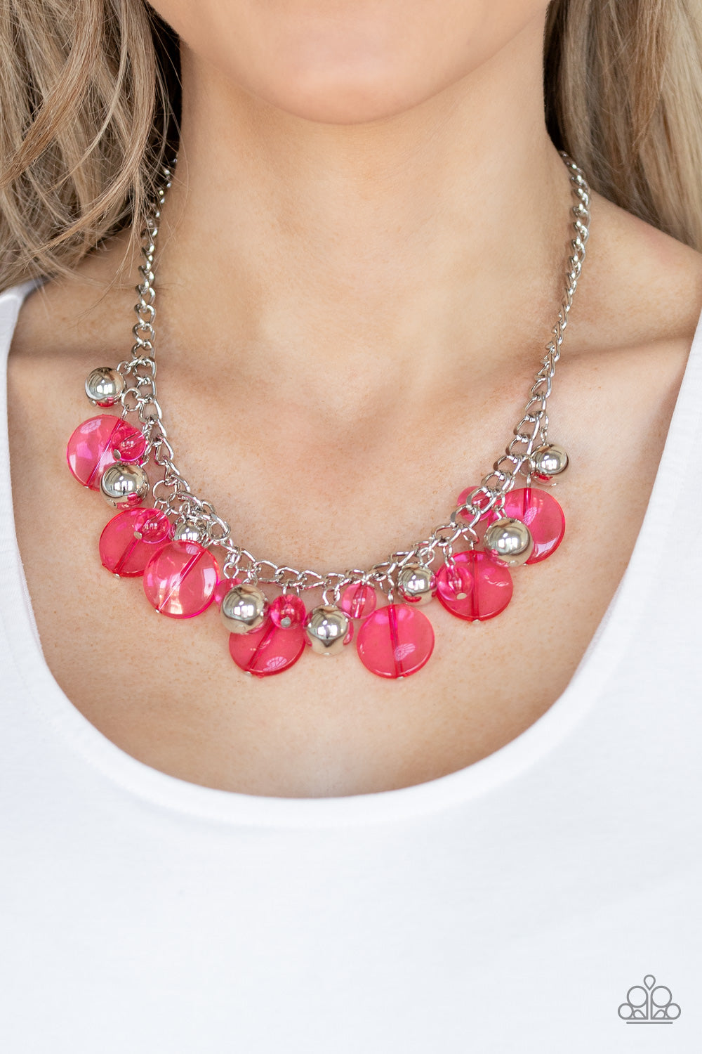 Paparazzi ♥ Gossip Glam - Pink ♥  Necklace