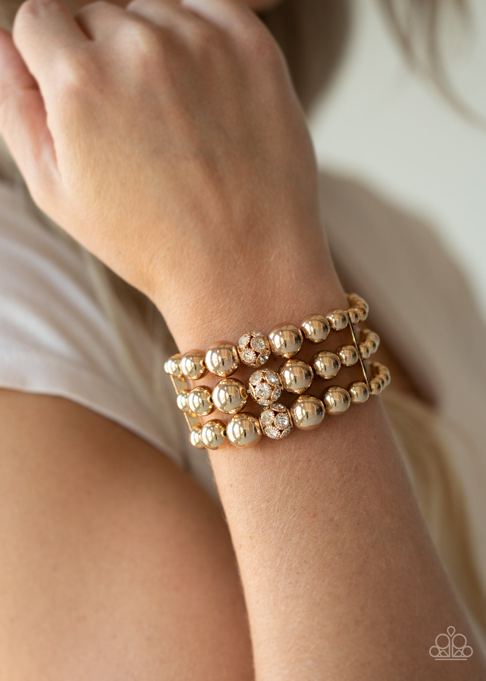 Paparazzi ♥ Icing On The Top - Gold ♥  Bracelet