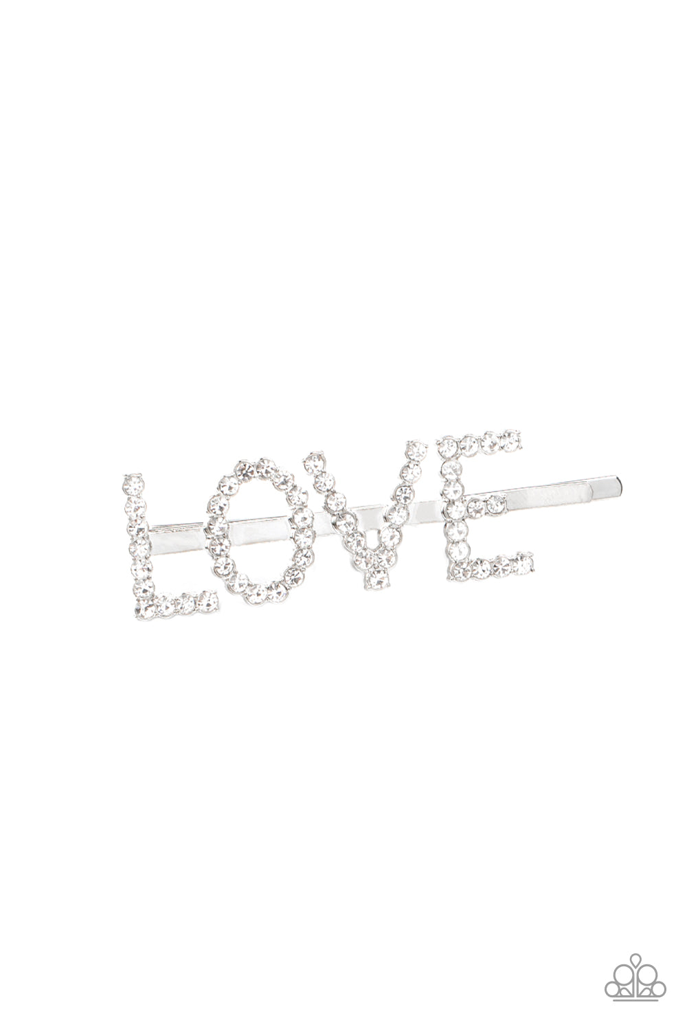 Paparazzi ♥ All You Need Is Love - White ♥  Hair Clip