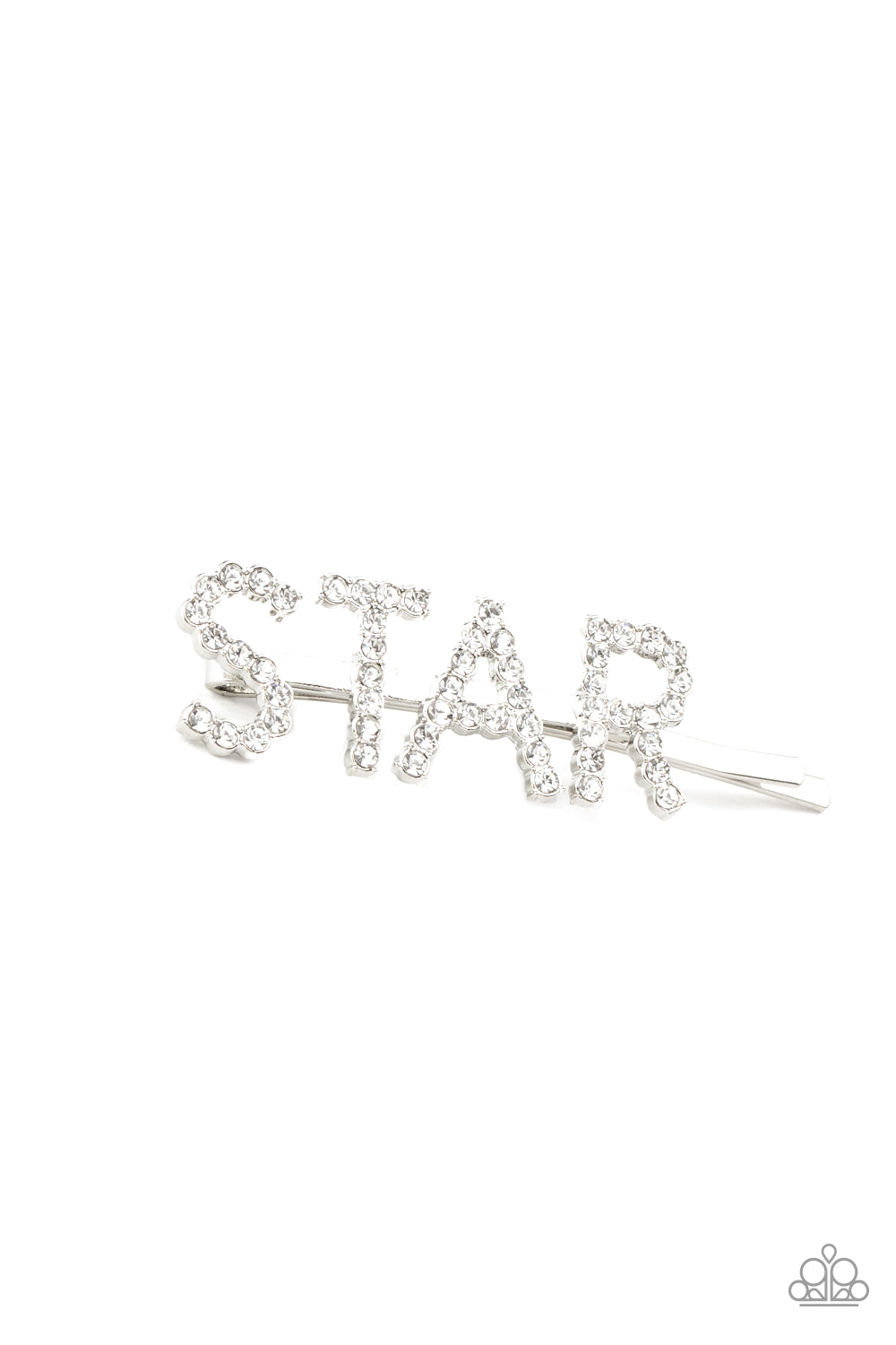 Paparazzi ♥ Star In Your Own Show - White ♥  Hair Clip