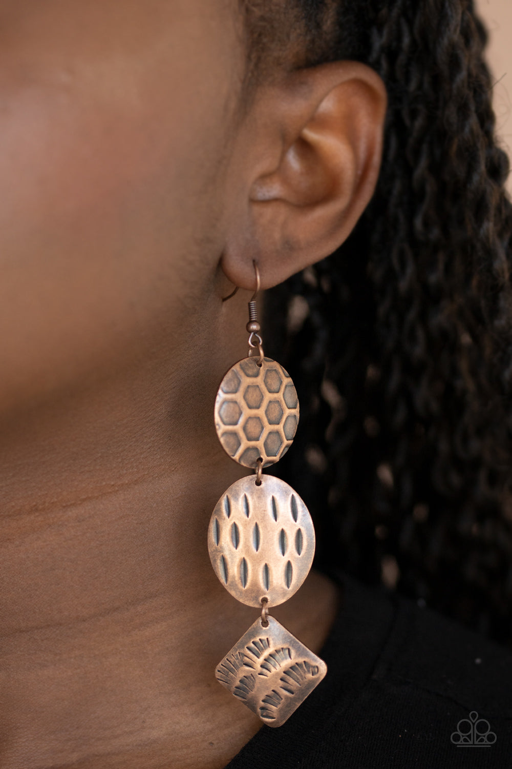 Paparazzi ♥ Mixed Movement - Copper ♥  Earrings