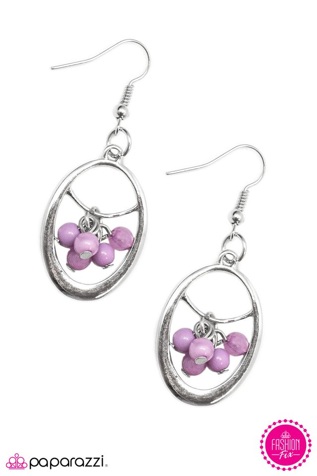 Paparazzi ♥ Huddle Up - Purple ♥ Earrings