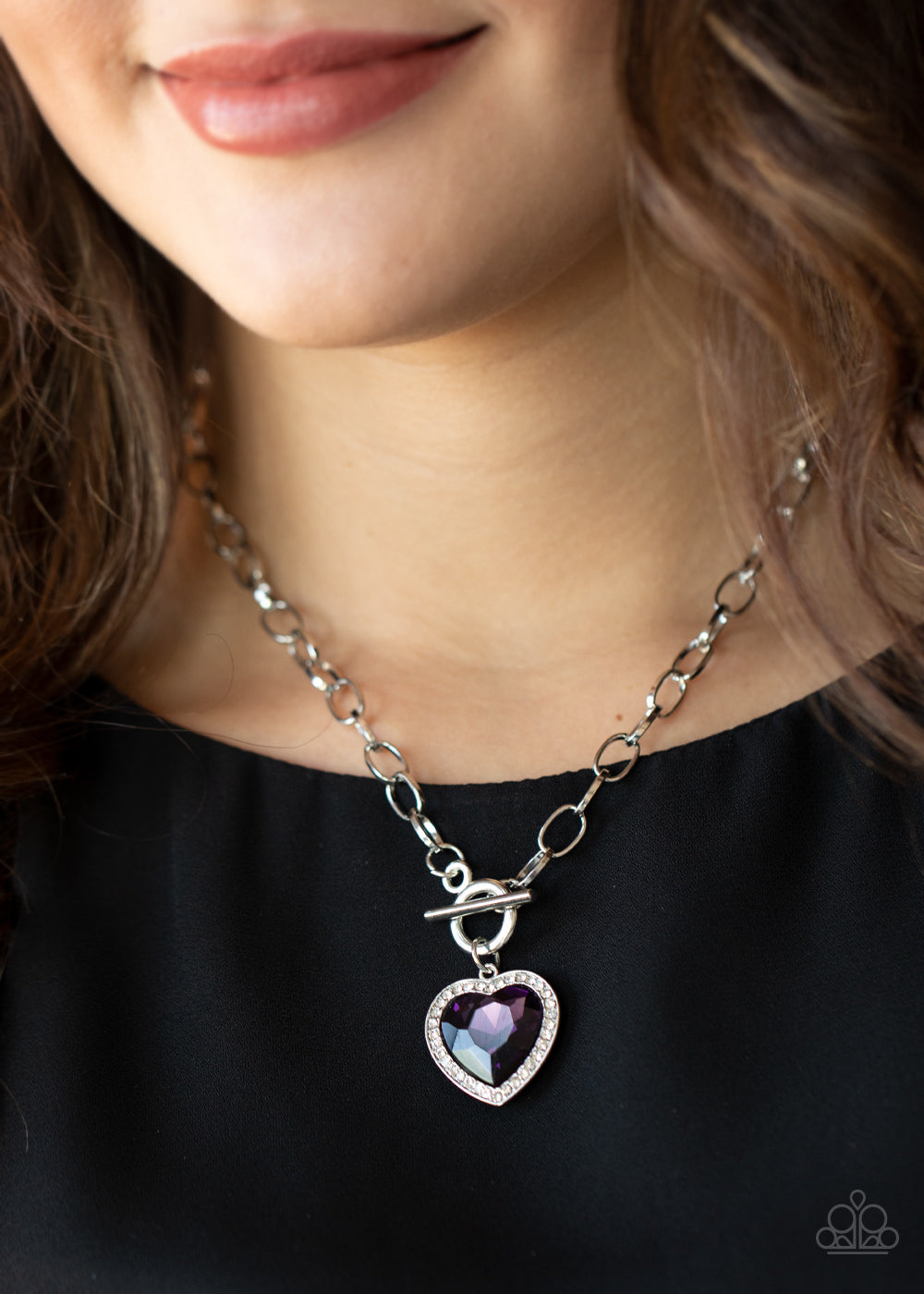 Paparazzi ♥ Check Your Heart Rate - Purple ♥  Necklace