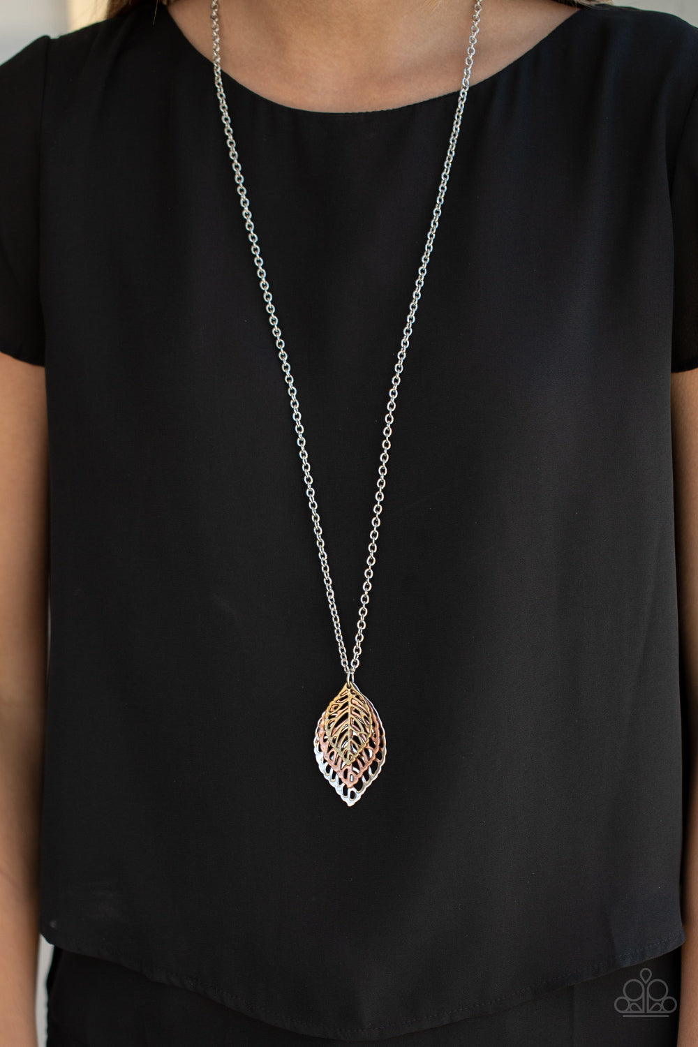 Paparazzi ♥ Just Be-LEAF - Multi ♥  Necklace